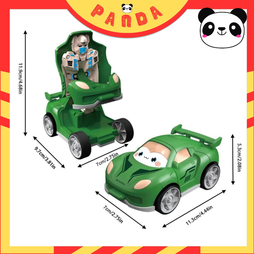 Đồ Chơi Ô Tô Siêu Nhân Biến Hình Khi Va Chạm Nhiều Màu Sắc Cho Bé Siêu Dễ Thương PANDA TOYS