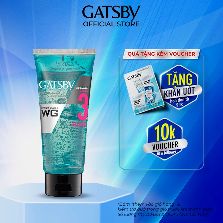 Gel Tạo Kiểu Tóc GATSBY Water Gloss Hard 170g