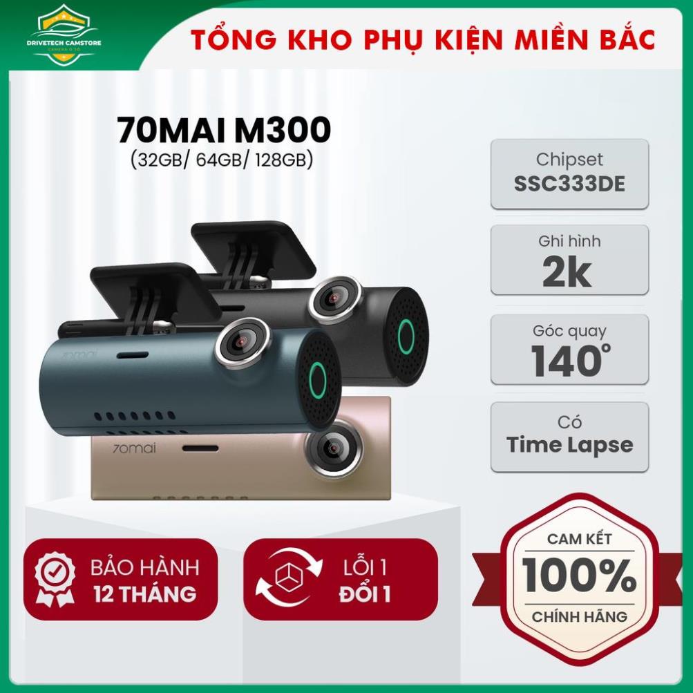 Camera hành trình 70MAI M300 Dash chất lượng 2K chính hãng ,chế độ quay vòng lặp.