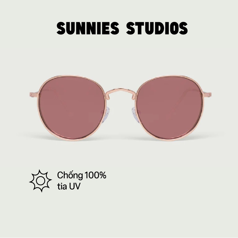Kính mát Sunnies Studios Gọng Tròn Winona in Rosegold