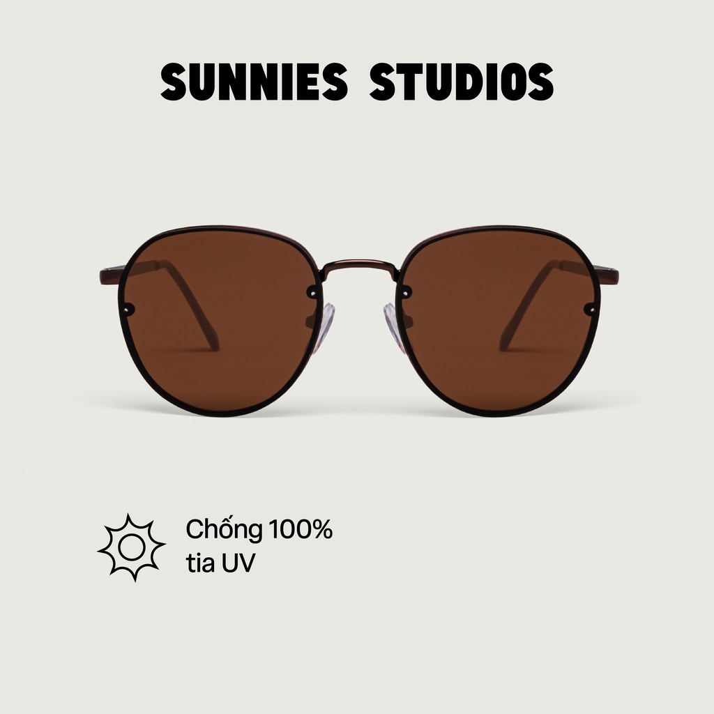 Kính mát Sunnies Studios Gọng Tròn Zuma in Sepia