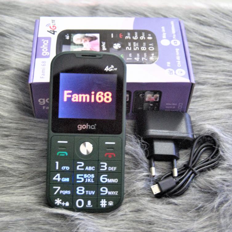 { BH 6 THÁNG } điện thoại người già Fami 68 4G Fullbox, Đọc Số, Loa To, Chữ To Pin Trâu. BẢO HÀNH 1 ĐỔI 1 TRONG 2 THÁNG | BigBuy360 - bigbuy360.vn