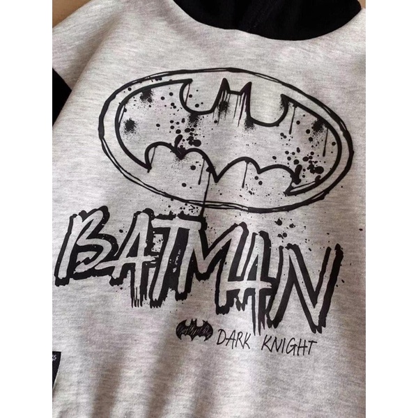 Bộ nỉ hoodi Badman dư xịn bé trai