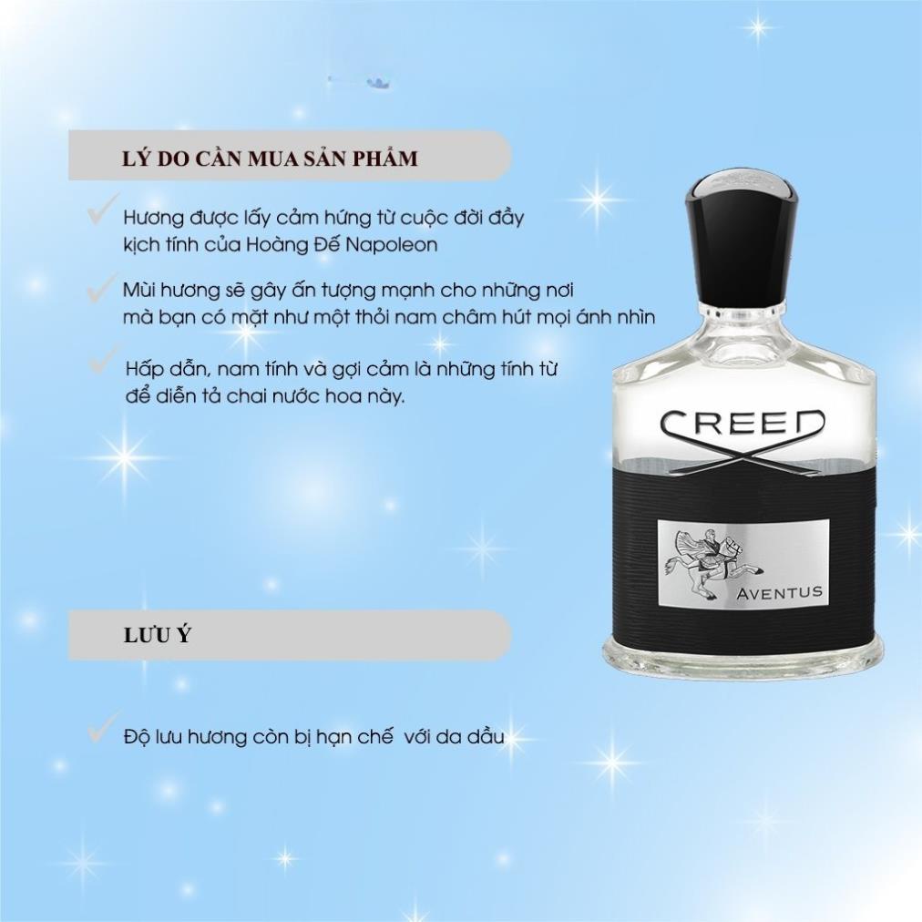 Nước hoa nam Creed  Aventus Đen EDP 100ml mạnh mẽ đầy cuốn hút, sang trọng quý phái và nam tính | BigBuy360 - bigbuy360.vn