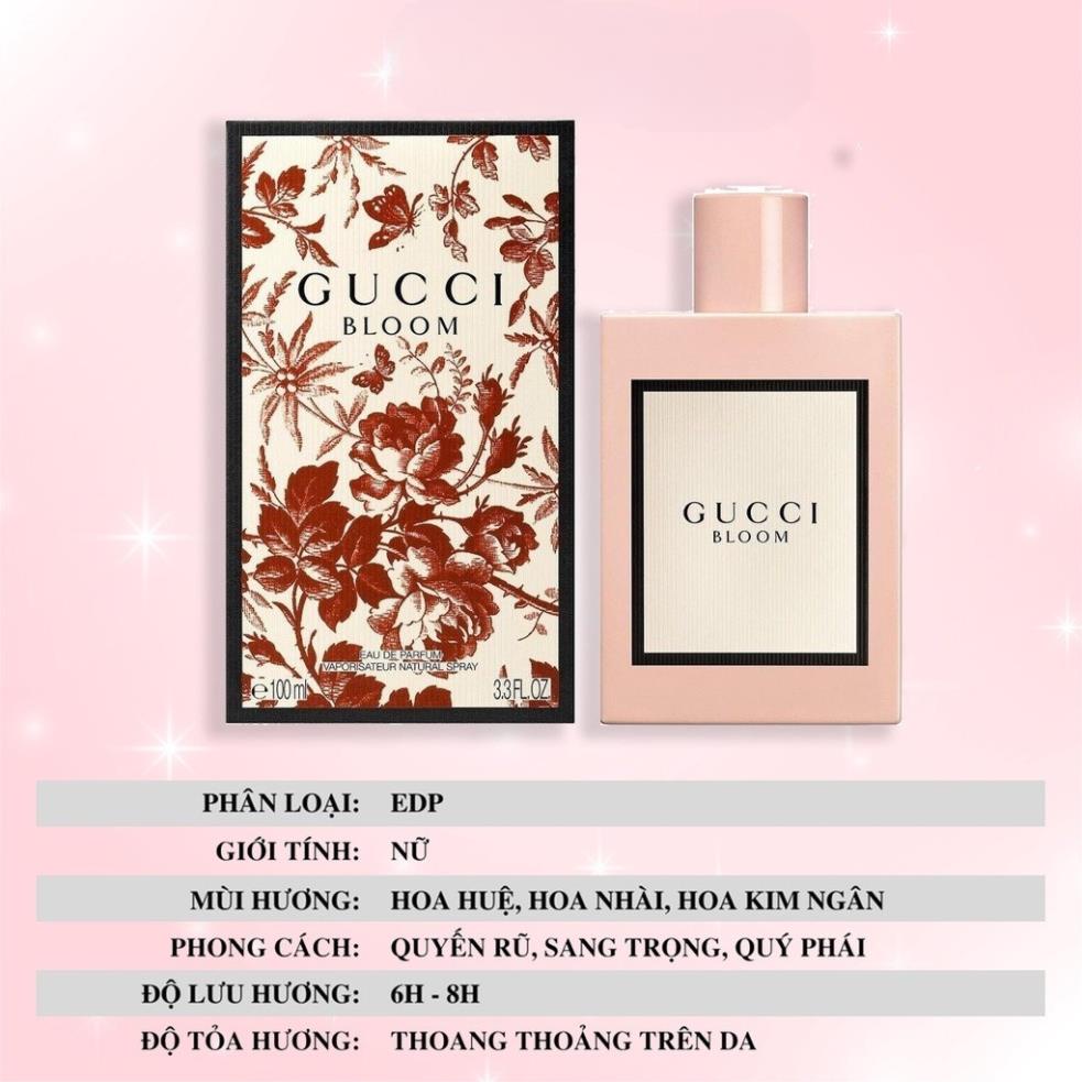 Nước Hoa Nữ Gucci Bloom For Women EDP 100ml - Hương hoa nhài hoa huệ trắng quyến rũ, sang trọng và quý phái | BigBuy360 - bigbuy360.vn