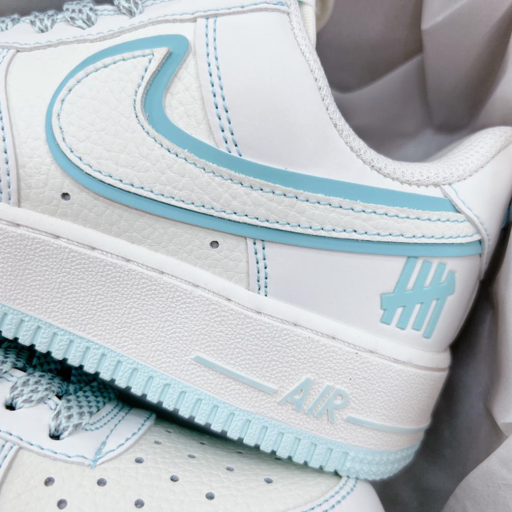 Giày Thể Thao/Giày Sneaker AF1 Phản Quang, Giày AF1 Màu Kem Vạch Xanh Dương Custon