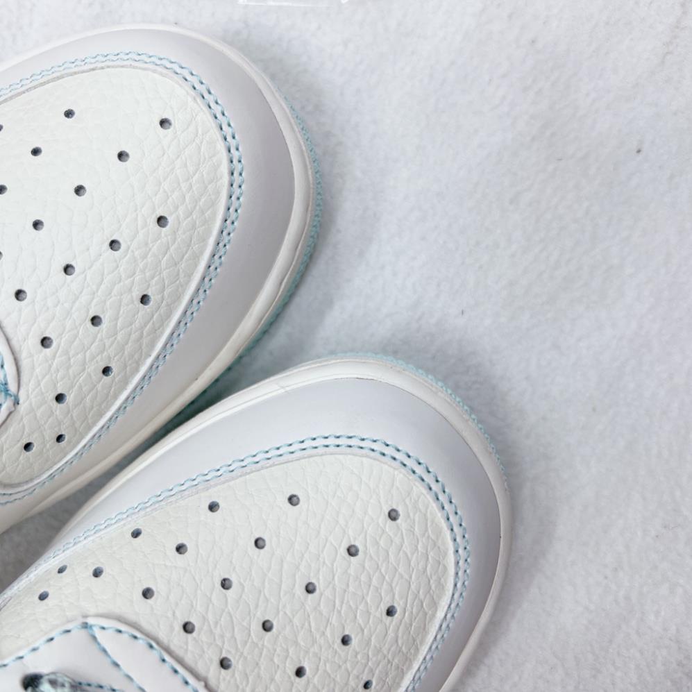Giày Thể Thao/Giày Sneaker AF1 Phản Quang, Giày AF1 Màu Kem Vạch Xanh Dương Custon