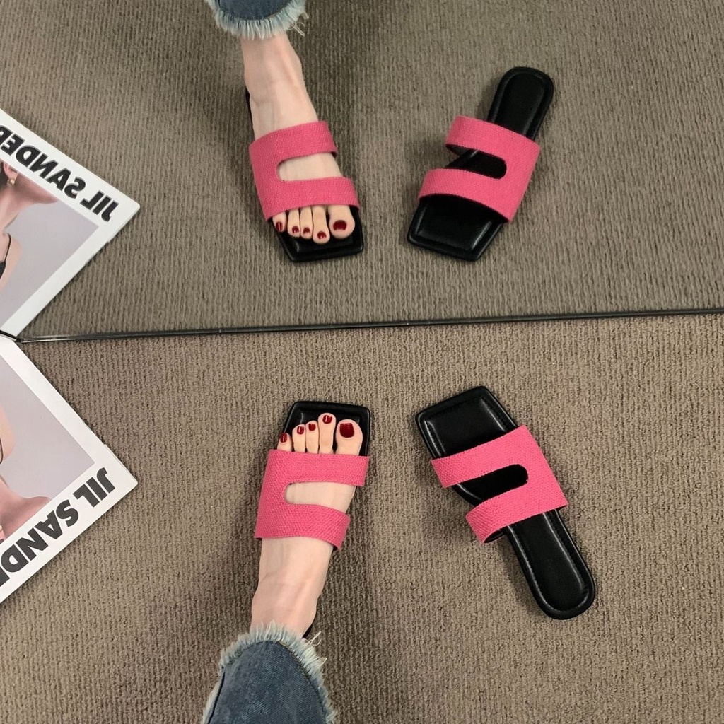 Sandal Đế Bằng Thiết Kế Mới Thời Trang Theo Phong Cách Pháp Cho Nữ