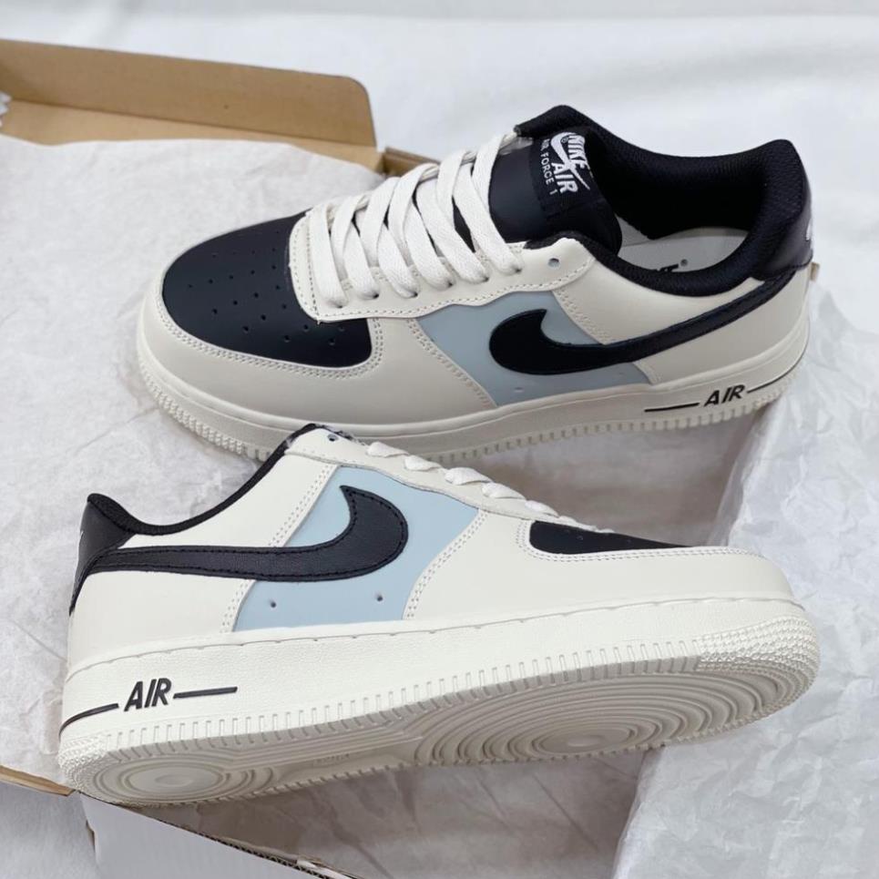 Giày Thể Thao/Giày Sneaker AF1 Màu Kem Đen. Giày Sneaker Nam Nữ Cream Black