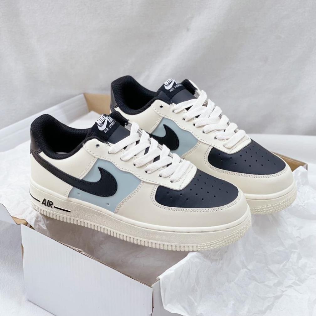 Giày Thể Thao/Giày Sneaker AF1 Màu Kem Đen. Giày Sneaker Nam Nữ Cream Black
