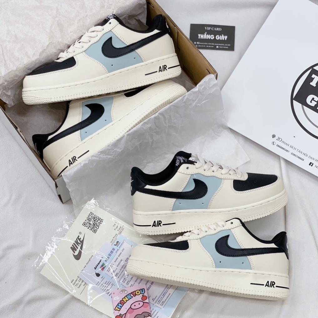 Giày Thể Thao/Giày Sneaker AF1 Màu Kem Đen. Giày Sneaker Nam Nữ Cream Black
