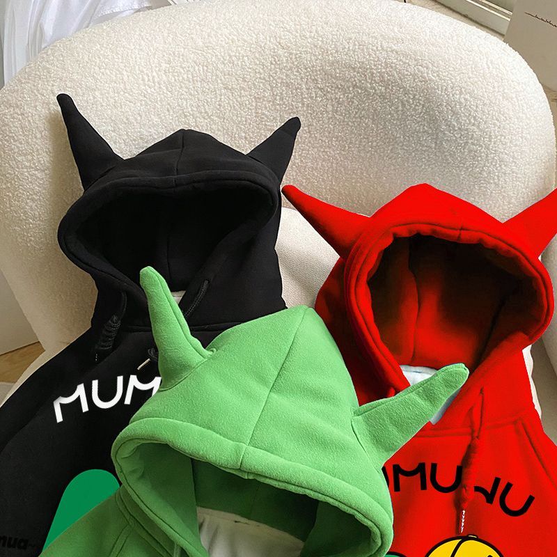 Áo Hoodie Lông Cừu Dáng Rộng Một Mảnh Phong Cách Hàn Quốc Cho Bé Trai Và Bé Gái