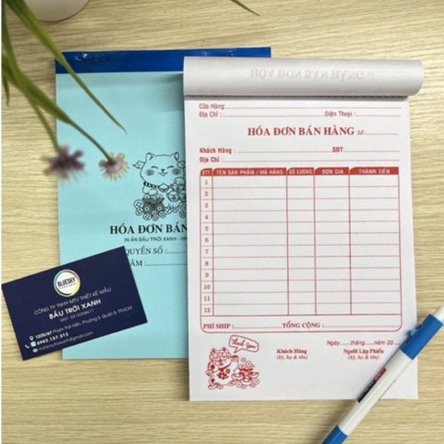 Hóa đơn bán hàng khổ A5 loai 1 liên / 2 liên