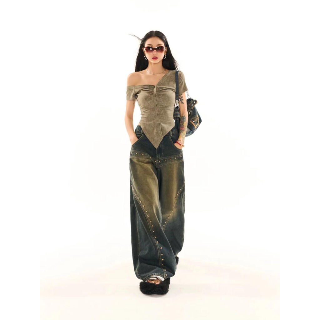 Quần jeans Nữ Lưng Thấp Thời Trang Hàn