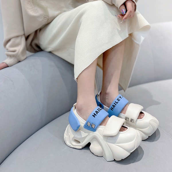 Dép trung niên nữ xăng đan thường ngày khóa bít mũi đế dày mẫu mới mùa hè