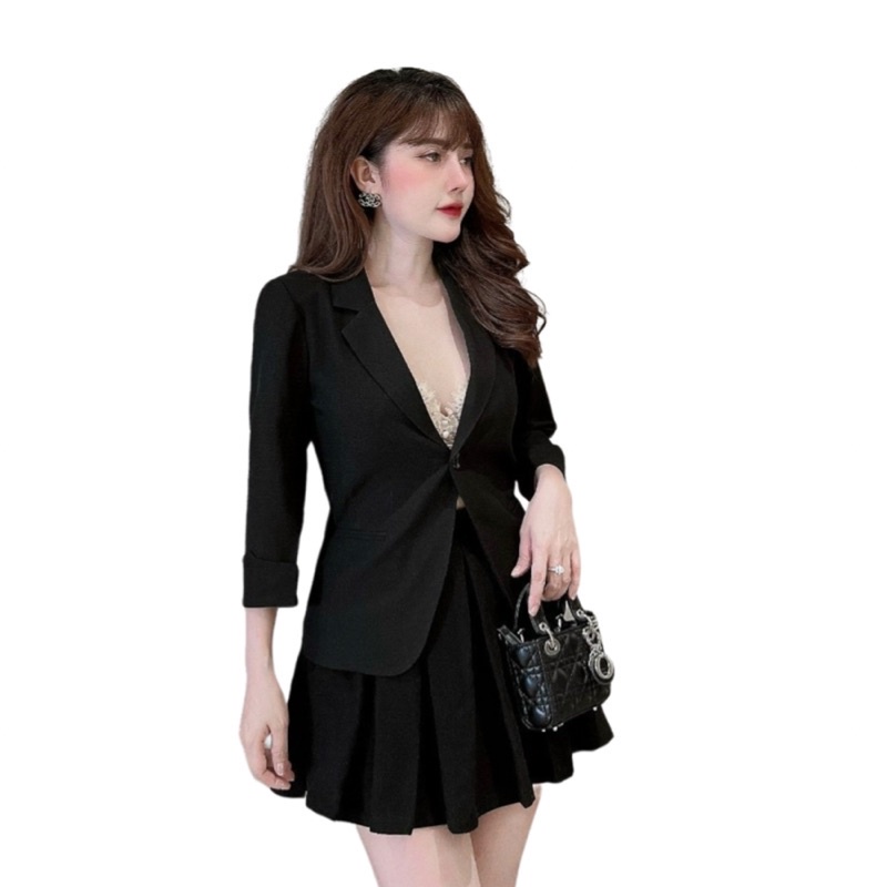 Áo Vest nữ blazer công sở M003 tay lỡ 1 lớp chất liệu vải mềm mịn cao cấp | BigBuy360 - bigbuy360.vn