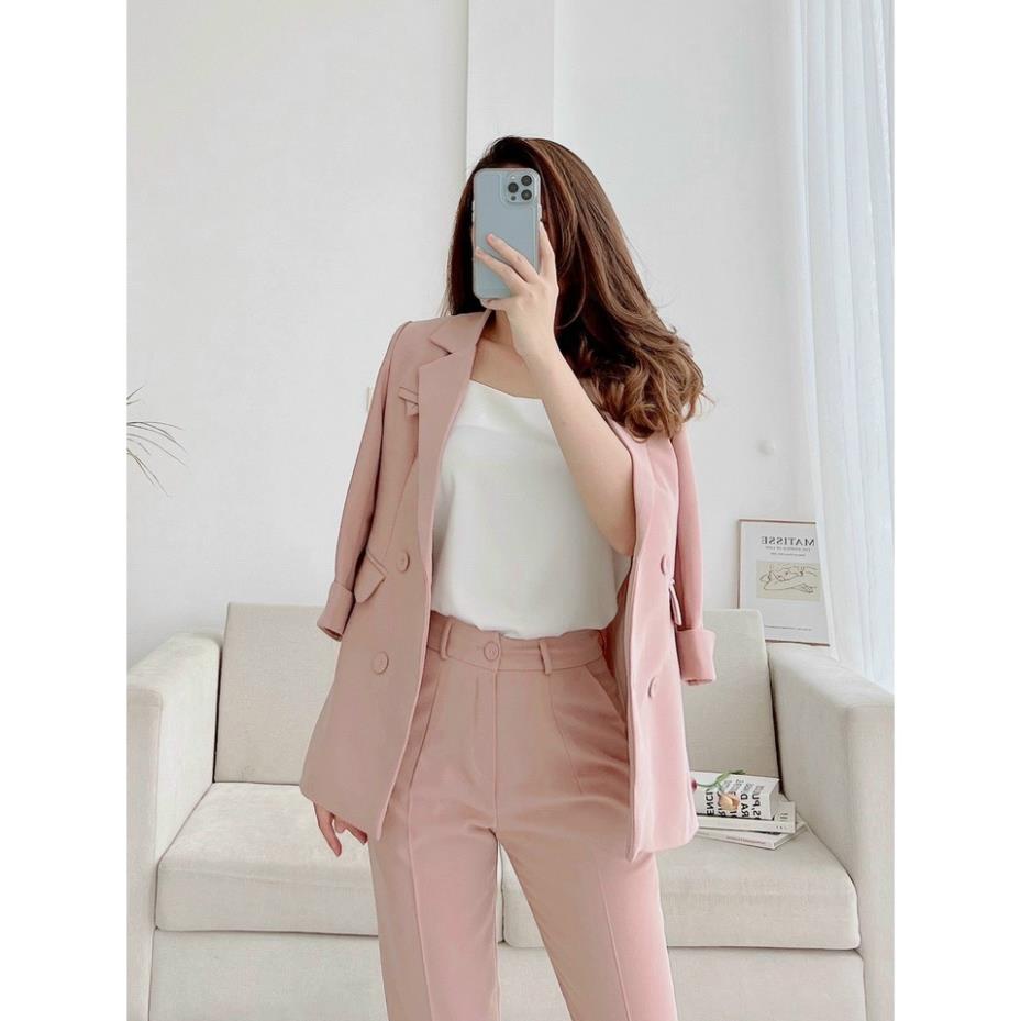 Áo Vest Blazer dáng dài 2 lớp M453 phong cách thời trang công sở 2022 | BigBuy360 - bigbuy360.vn