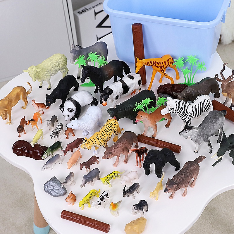 Đồ Chơi Trẻ Em - Mô Hình Động Vật Thú Rừng Hoang Dã Cao Cấp sống động như thật 58 chi tiết