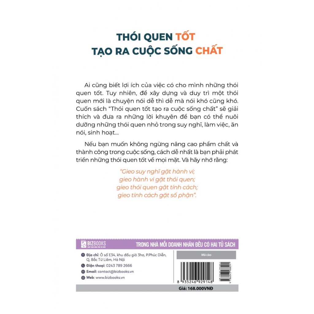 Sách Thói Quen Tốt Tạo Ra Cuộc Sống Chất - Cách Thay Đổi Bản Thân - Sách Phát Triển Bản Thân - PABooks