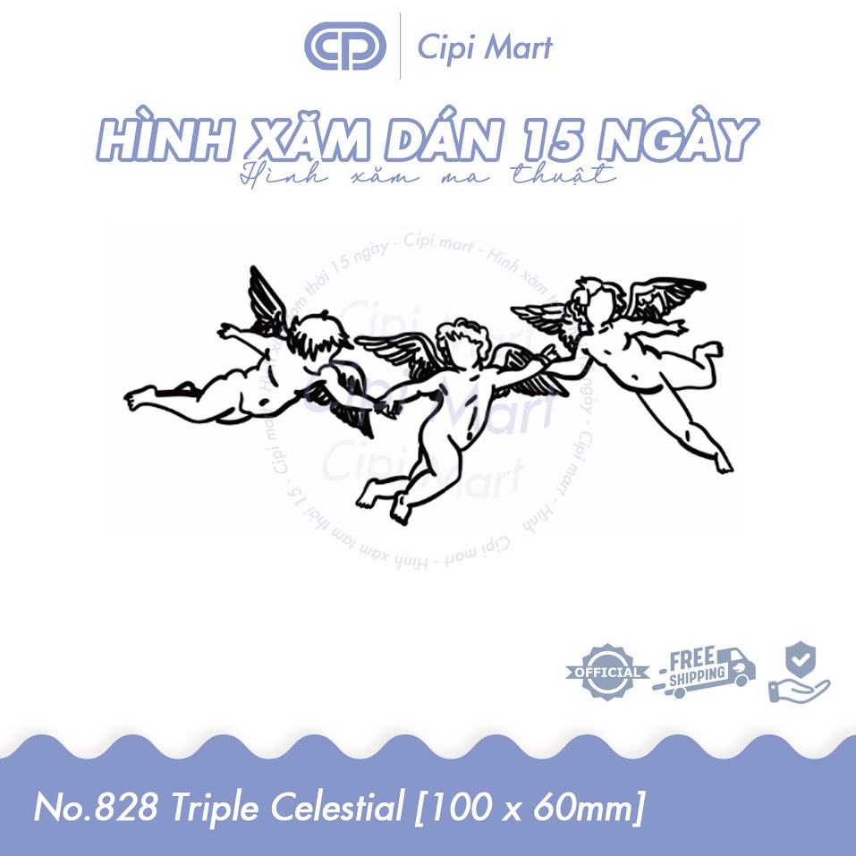 CIPI MART - Hình xăm tạm thời 15 NGÀY - chống nước, cọ xát 828