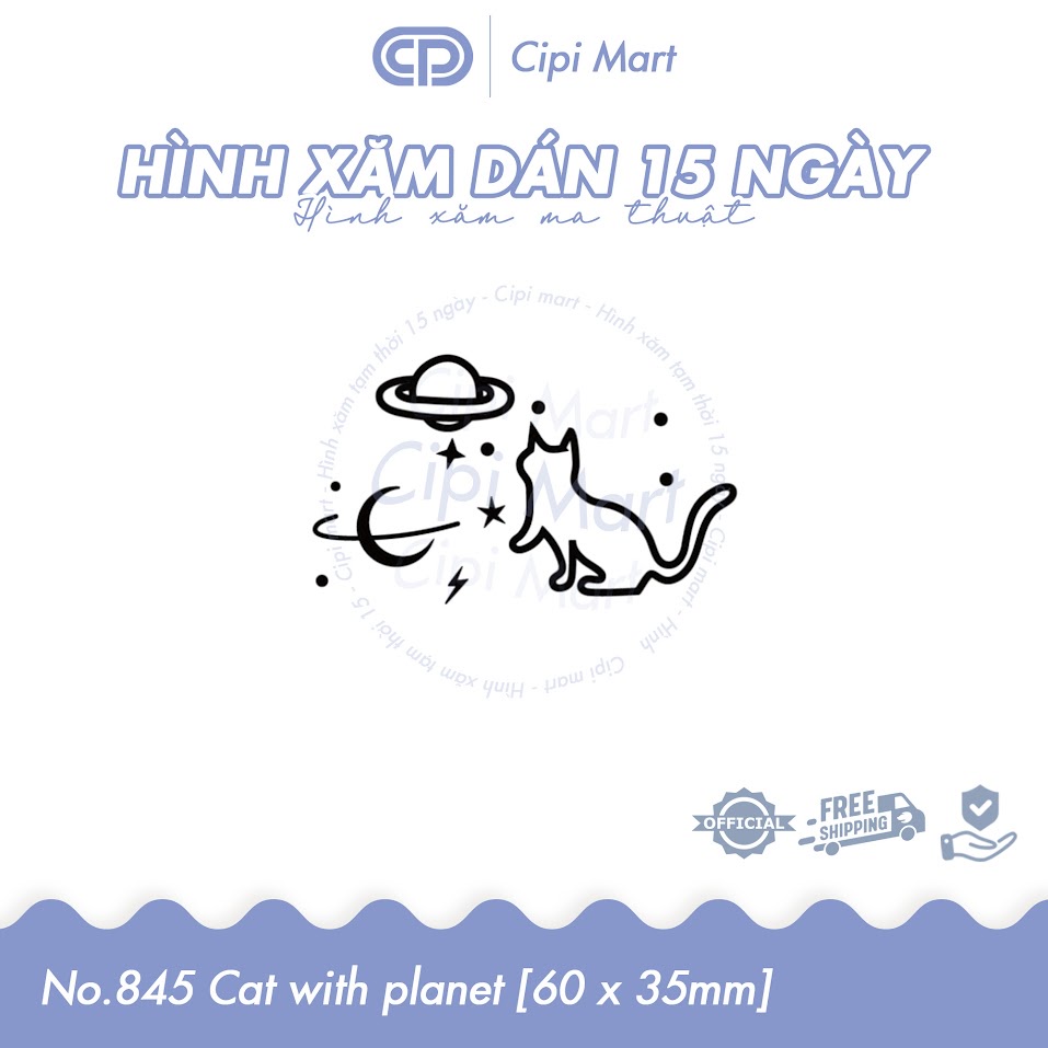 CIPI MART - Hình xăm tạm thời 15 NGÀY - chống nước, cọ xát 845
