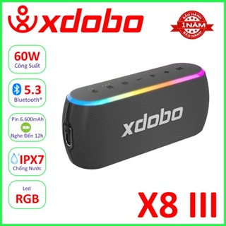  Loa Bluetooth 5.3 Siêu Trầm Xdobo X8 III 60W Hỗ Trợ DSP TWS Thẻ TF Kháng Nước IPX7 Đèn Led RGB Bản Nâng Cấp Của X8 II 