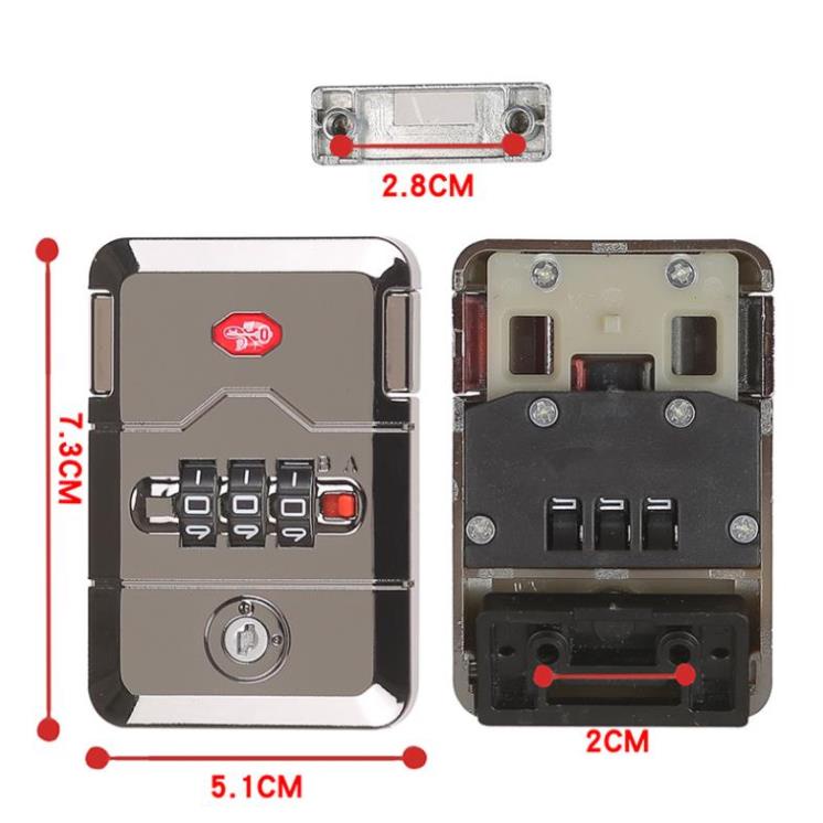 KHÓA VALI KHUNG NHÔM THAY THẾ - PHỤ KIÊN VALI KHÓA VALI KHUNG NHÔM - CÓ VÍT VÀ HỖ TRỢ HƯỚNG DẪN THAY KHÓA