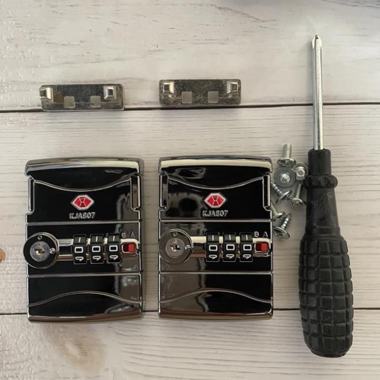 KHÓA VALI KHUNG NHÔM THAY THẾ - PHỤ KIÊN VALI KHÓA VALI KHUNG NHÔM - CÓ VÍT VÀ HỖ TRỢ HƯỚNG DẪN THAY KHÓA