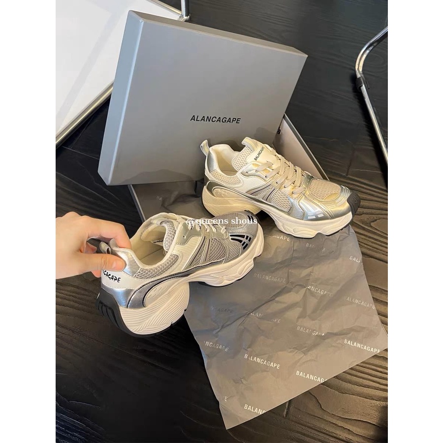 Giày Thể Thao Đế Dày Phối Lưới Thoáng Khí Thời Trang Mùa Hè 2023 Mới Cho Nữ