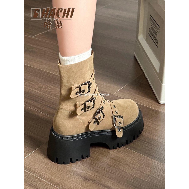 Giày Bốt martin Đế Dày Tăng Chiều Cao Phong Cách punk Thời Trang Mùa Hè 2023 Mới