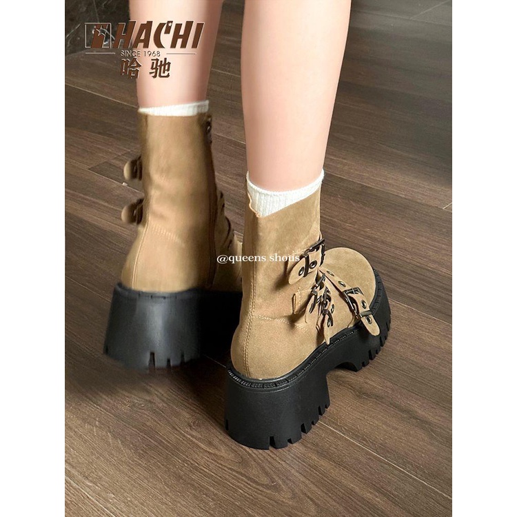 Giày Bốt martin Đế Dày Tăng Chiều Cao Phong Cách punk Thời Trang Mùa Hè 2023 Mới