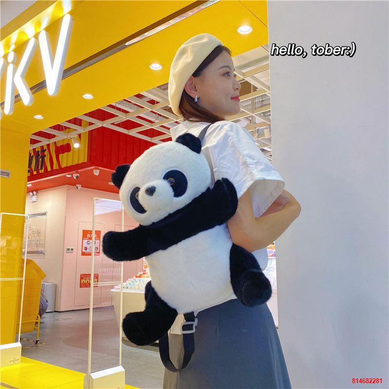 Trong kho▫☒◆Mô phỏng gấu trúc khổng lồ ba lô búp bê sang trọng dễ thương