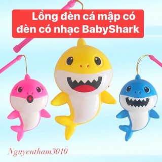 Lồng đèn cá mập baby shark combo có đèn phát nhạc, lồng đèn trung thu cho bé