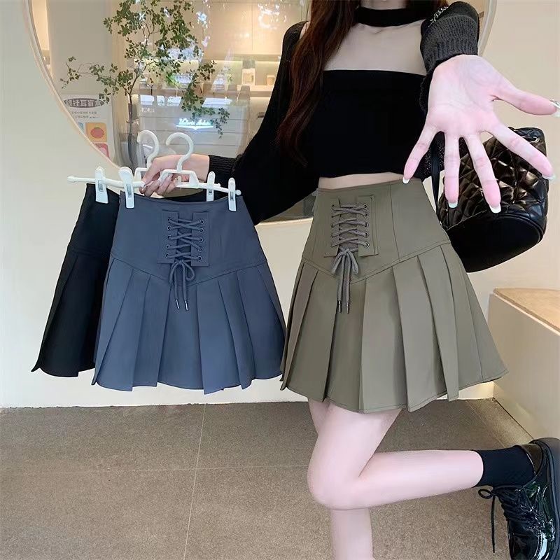 Chân Váy Chữ a Xếp Ly Lưng Cao Thời Trang Cho Nữ