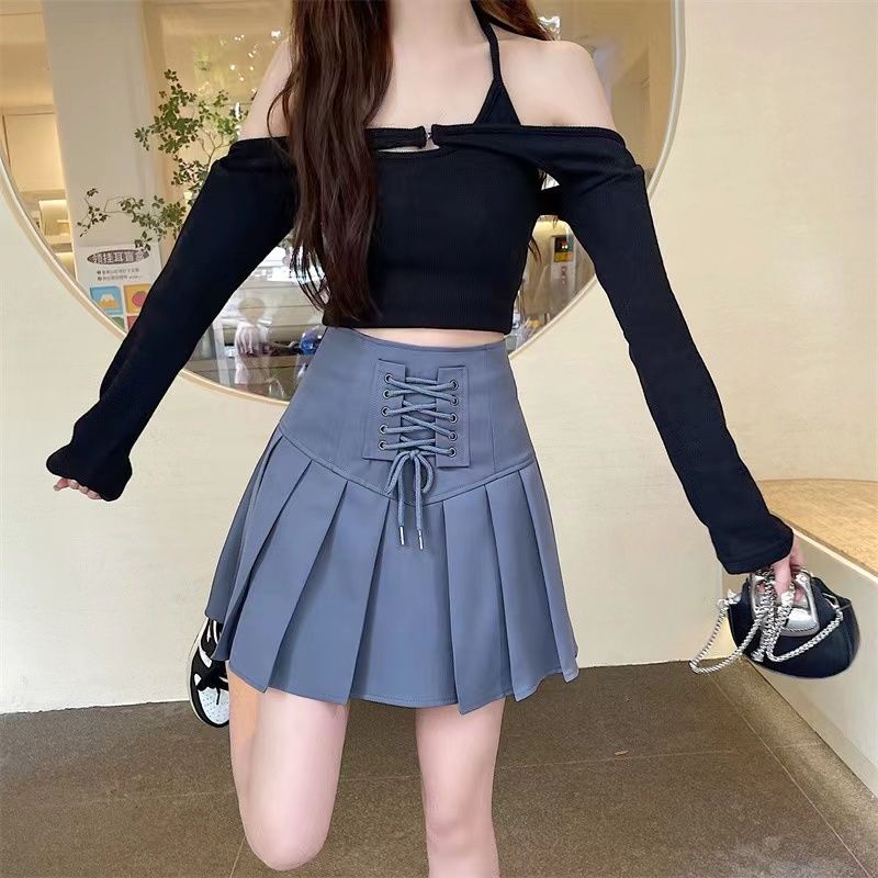 Chân Váy Chữ a Xếp Ly Lưng Cao Thời Trang Cho Nữ