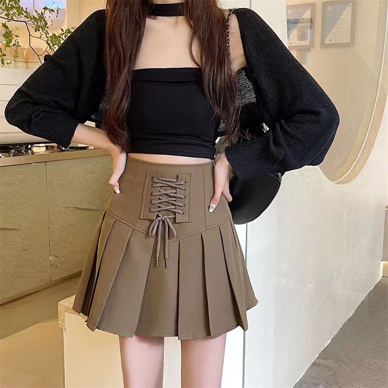 Chân Váy Chữ a Xếp Ly Lưng Cao Thời Trang Cho Nữ