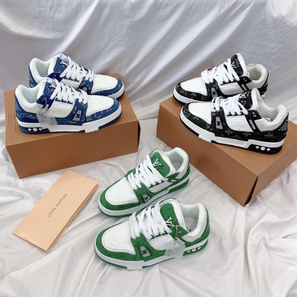 ✅ Giày LV sneaker Xanh than, Xanh Lá, Nâu, Giầy thể thao LV các màu mới nhất hot trend 2022
