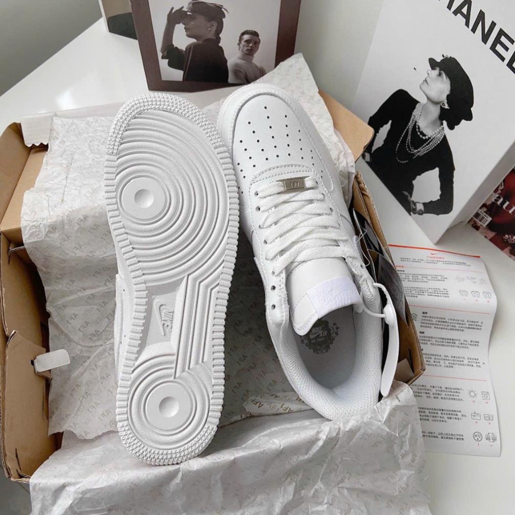 Giày Air Force 1 Just Do It màu trắng sữa hot 2023, Giày AF1 trắng sữa full box