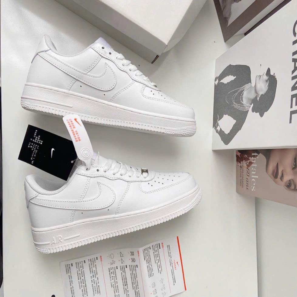 Giày Air Force 1 Just Do It màu trắng sữa hot 2023, Giày AF1 trắng sữa full box