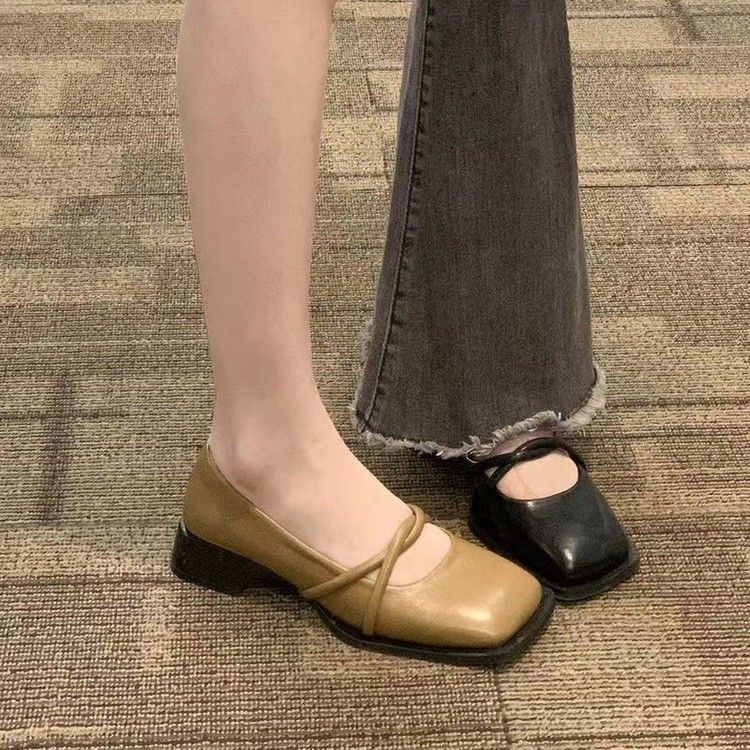 Giày Búp Bê Mũi Vuông Phong Cách lolita 2023
