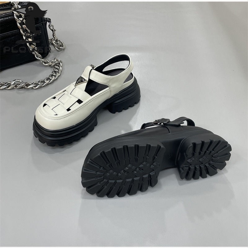 Giày Lười Đế Dày Phong Cách La Mã Thời Trang Mới Cho Nữ