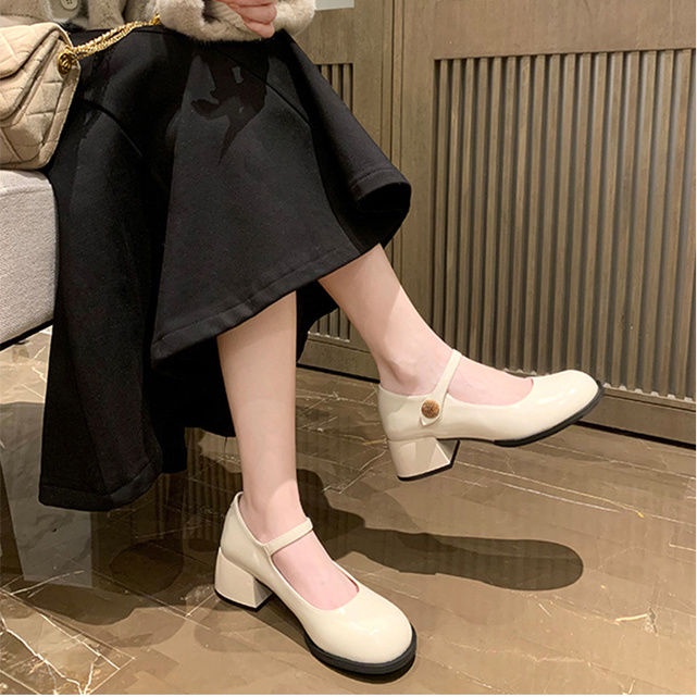 Mary jane Giày Đế Dày Thời Trang 2023 Dành Cho Nữ