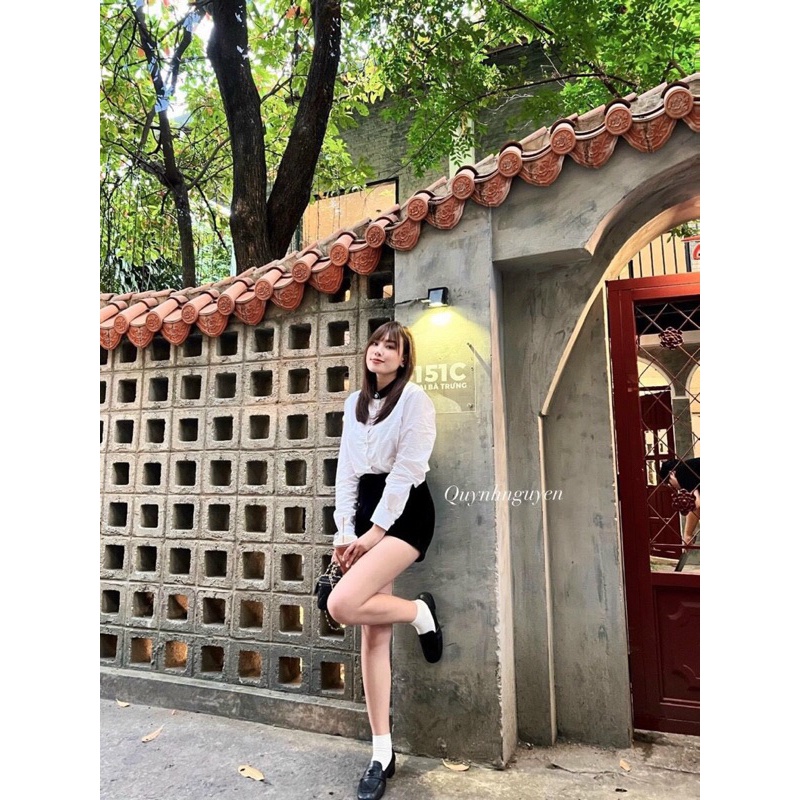 Set 10 đôi tất hàn mix màu đen trắng be hot