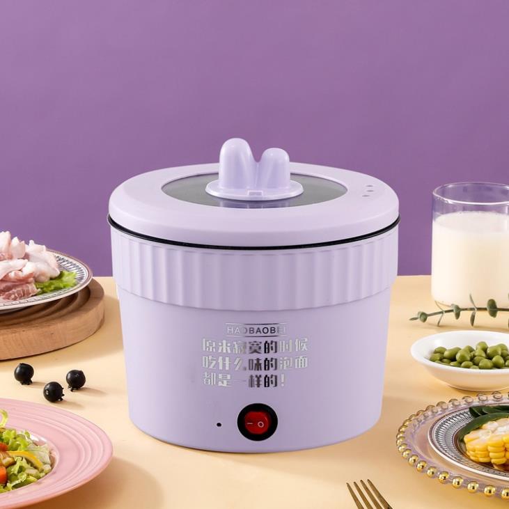 Nồi Lẩu Điện Mini Đa Năng, Cốc Ăn Lẩu Cô Đơn, Ca Nấu Mì Tiện Dụng, Dung Tích 1.5L công suất cho 2 người