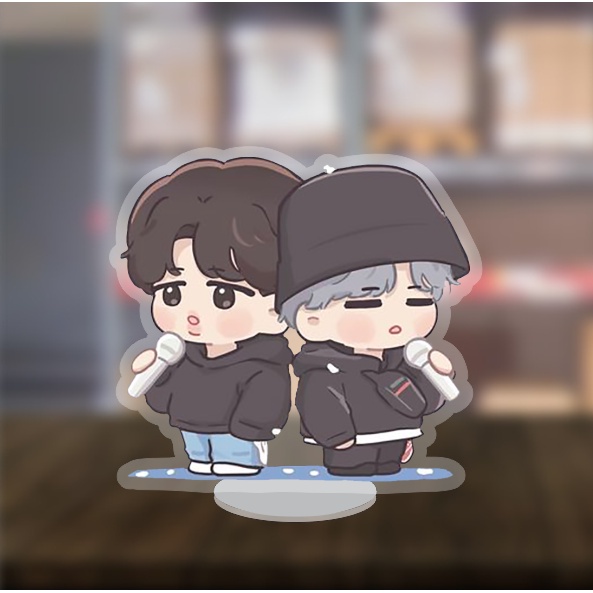 Mô Hình Standee nhân vật Kpop BTS Chibi dễ thương