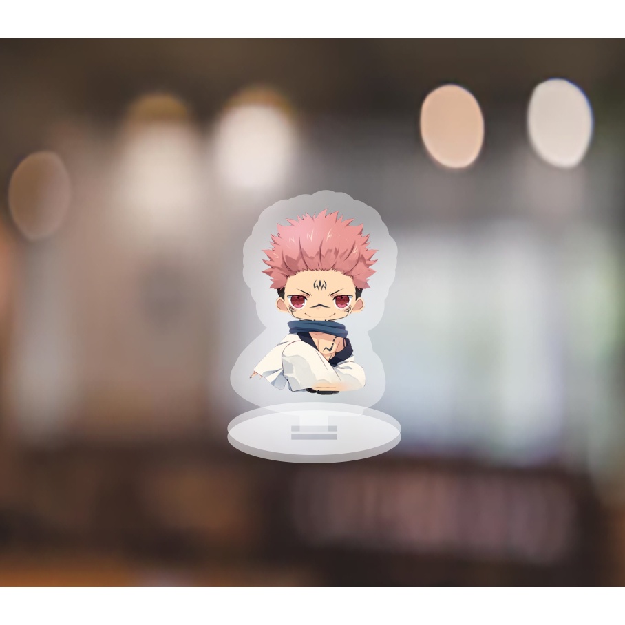Mô hình standee - móc khoá JUJUTSU KAISEN ver ngầu anime Chú Thuật Hồi Chiến chibi mica trưng bày