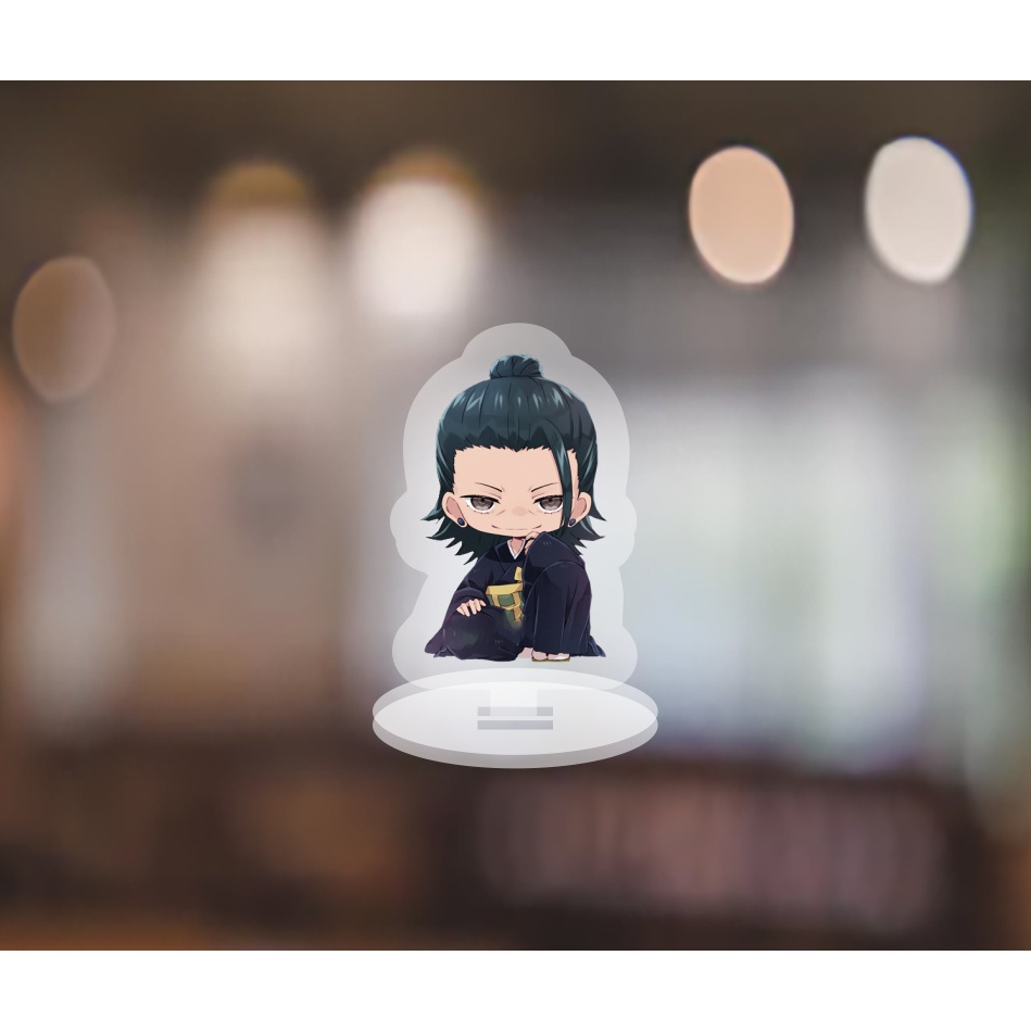 Mô hình standee - móc khoá JUJUTSU KAISEN ver ngầu anime Chú Thuật Hồi Chiến chibi mica trưng bày
