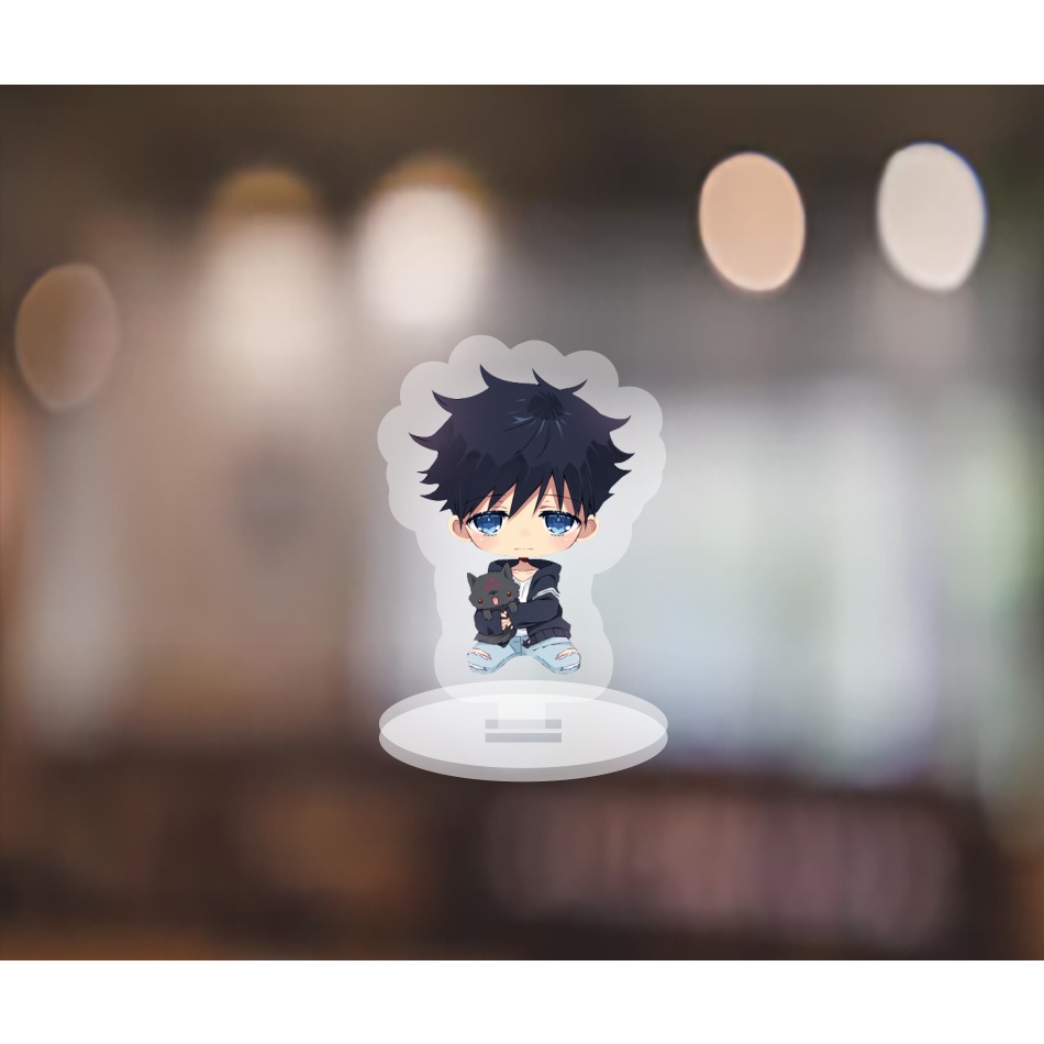 Mô hình standee - móc khoá JUJUTSU KAISEN ver ngầu anime Chú Thuật Hồi Chiến chibi mica trưng bày