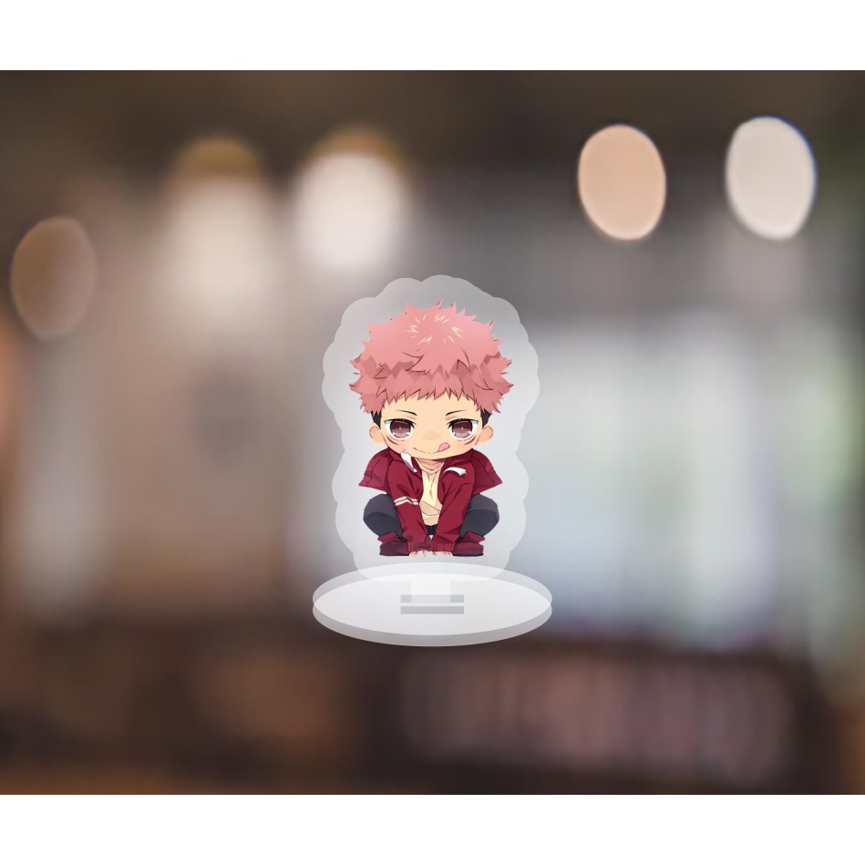 Mô hình standee - móc khoá JUJUTSU KAISEN ver ngầu anime Chú Thuật Hồi Chiến chibi mica trưng bày