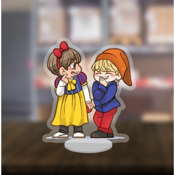 Mô hình standee nhân vật Kpop BTS Tea Kook dễ thương 2cm/5cm/10cm